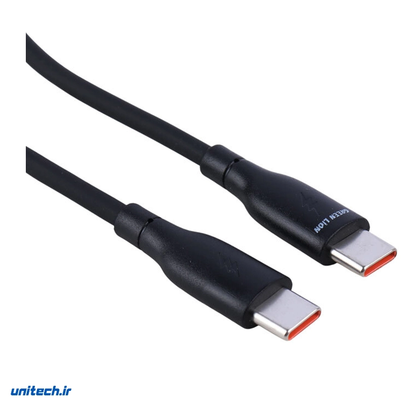 کابل دو سر تایپ سی فست شارژ 60 وات گرین لاین GNPVCUSCTCBK طول 1 متر3